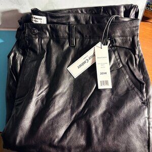 Brand New Juicy Couture Black Plether Pants Sz 20W JC299B RRLP